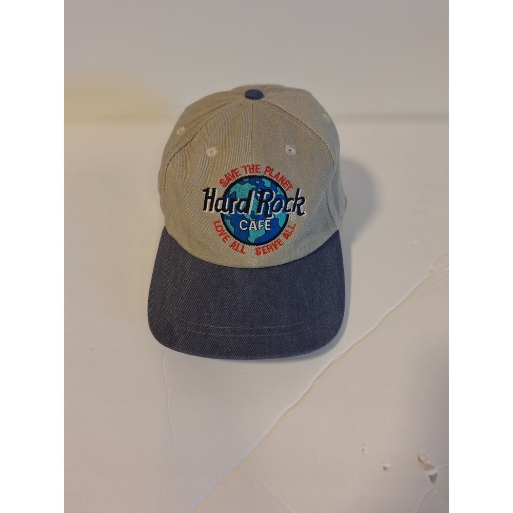 Vintage Hard Rock Cafe Hat Snapback Cap Mens Beige Blue Phoenix 90s